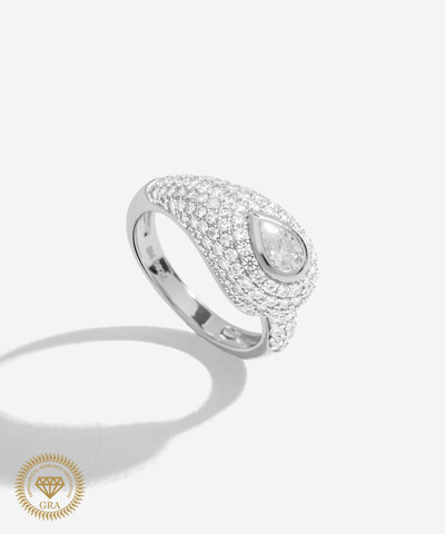 Foto Anel Mindinho Filipa Moissanite 6mm - 1.55ct - Prata 925