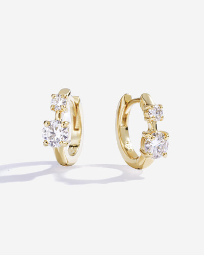 Foto Brinco Argola Maxine - Moissanite - ct - Prata 925