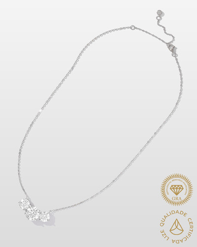 Foto Colar Helena Moissanite 11mm/ 8mm - 5.0ct - Prata 925