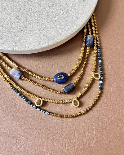 Foto Colar Gotas Serene Hematitas