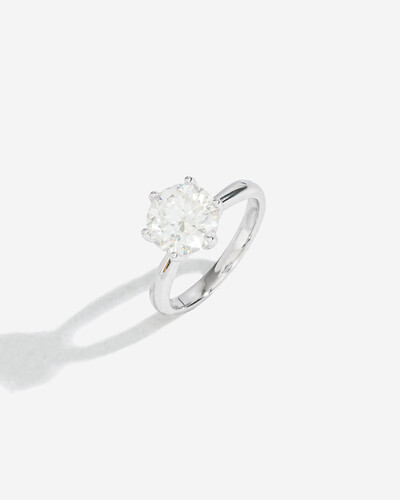 Foto Anel Solitário Moissanite 10 mm- Prata 925