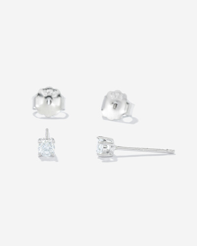 Foto Brinco Ponto de Luz Moissanite 3 mm - Prata 925