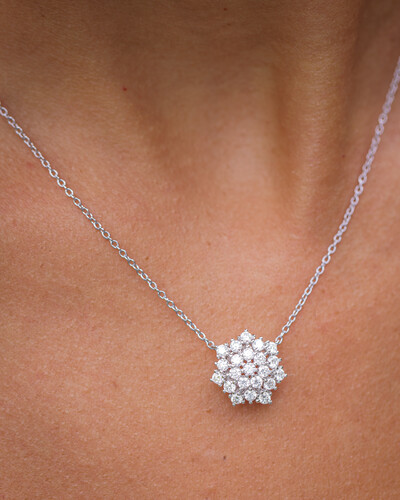 FotoColar Celine Moissanite - 0.66ct - 1,3cm - Prata 925