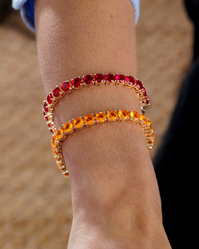 Foto Pulseira Riviera Colors Gold - 6mm - 4 garras - 16cm