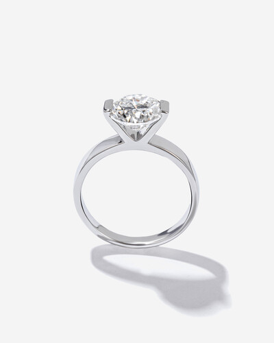 Foto Brinco Ponto de Luz Moissanite Tiana - 3.0ct - 9 mm - Prata 925