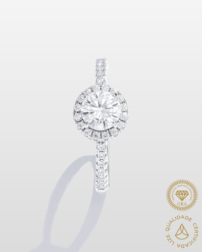 Foto Anel Solitário Miray - Moissanite 6 mm - 0,8ct - Prata 925