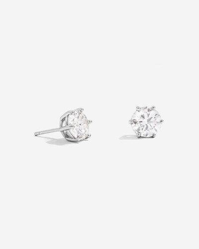 Foto Brinco Solitário Thaís- Moissanite 8 mm - 4.0ct - Prata 925