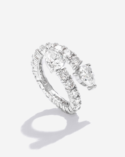 Foto Anel Moissanite Priya - 5,7mm- 13,0ct - Prata 925
