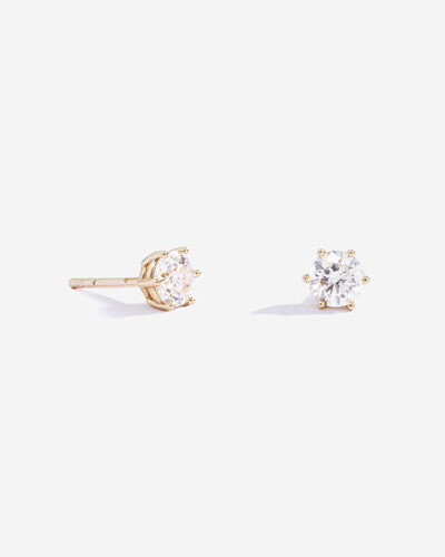 Foto Brinco Solitário Lígia - Moissanite 5 mm - 1ct - Prata 925