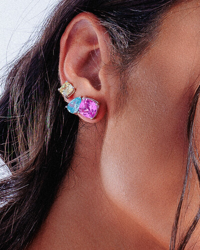 FotoBrinco Leticia Square 10 mm - Prata 925