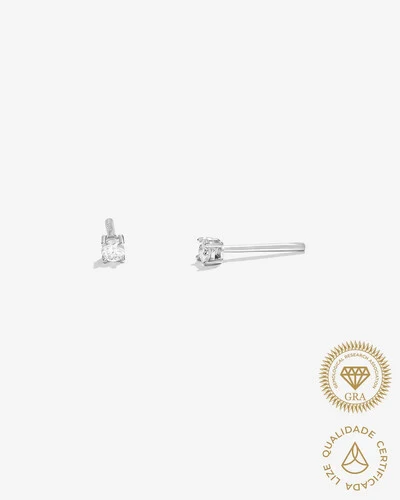 Foto Brinco Ponto de Luz Line Moissanite - 2mm - 0.06ct - Prata 925