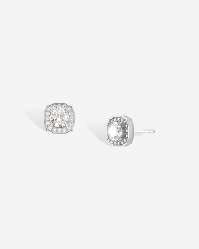 Foto Brinco Selena Moissanite - 5 mm - Prata 925