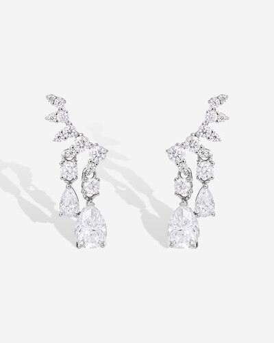 Foto Brinco Ear Cuff Evelin Moissanite - 7mm - 1.6ct - Prata 925