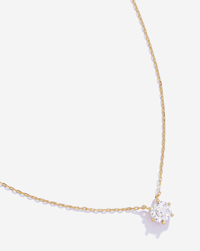 Foto Colar Solitário Glitz Moissanite 6,5 mm - 6 Garras - 1.0CT - Prata 925- Banho ouro 18k