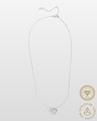 Foto Colar Coração Splendore - Moissanite - 0.83ct - Prata 925