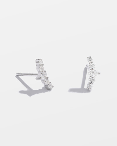 Foto Brinco Aveline Moissanite 2x3mm - 0,40ct - Prata 925