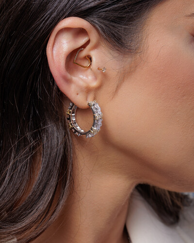 FotoBrinco Argola Celeste Shine