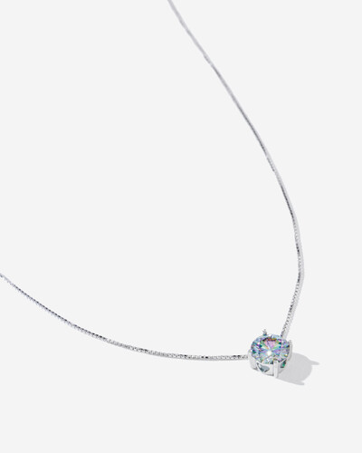 Foto Colar Lumini Moissanite Ciano - 6 mm - Prata 925