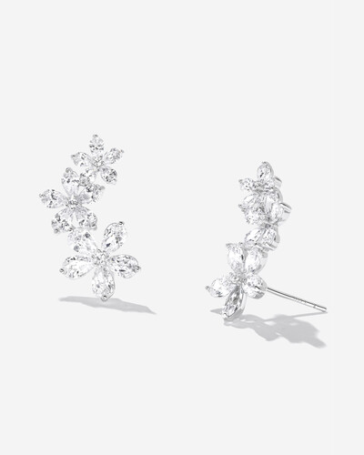 Foto Brinco 3 Flores Magiie - Prata 925