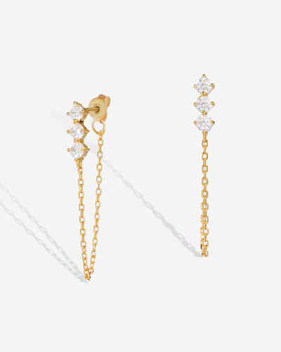Foto Brinco Ear Line Tricy - Moissanite 1 mm- 0.35ct- Prata 925