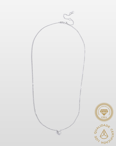 Foto Colar Penélope - Moissanite 4x4 mm - 0.5ct - Prata 925