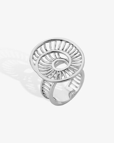 Foto Anel Espiral Trama - Silver