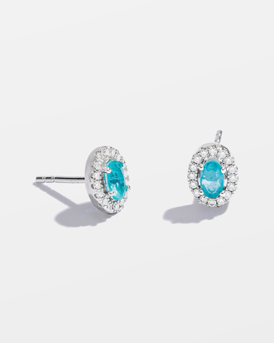 Foto Brinco Mini Camafeu Beatrice Moissanite 1.4 mm - 0.22ct - Prata 925