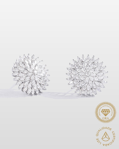 Foto Brinco Zinia - Moissanite - 5.7ct - Prata 925