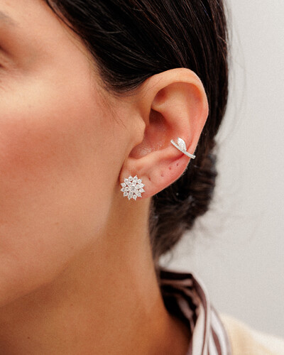 Foto Piercing Nily Moissanite 3x6mm - 0.36ct - Prata 925