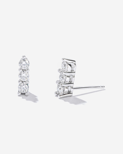 Foto Brinco Ear Cuff Eternity - Moissanite 3 mm - 0.6ct- Prata 925