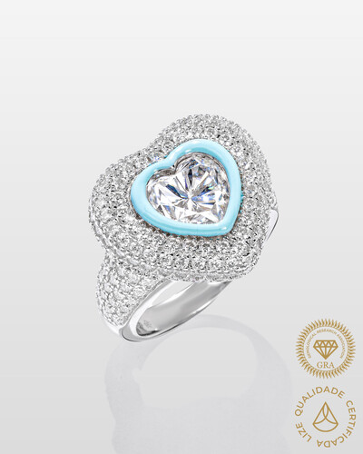 Foto Anel Mindinho Julia - Moissanite - 2.0ct - Prata 925