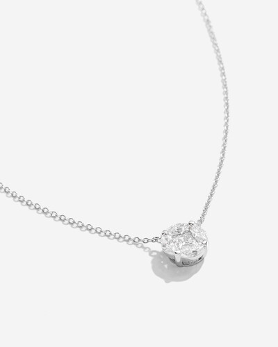 FotoColar Ponto de Luz Noite e Luz- Moissanite - 3x3 mm - 0.2ct - Prata 925