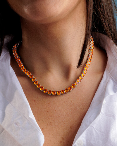 Foto Colar Riviera Colors Silver - 6mm - 4 garras - 40cm