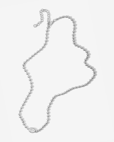 FotoColar de Bolinhas Kelly - Moissanite 5 mm x 7 mm - 1.0ct - Prata 925