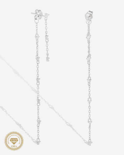 Foto Brinco Ear Line Cely Moissanite - 1,5mm- 0.28ct - Prata 925