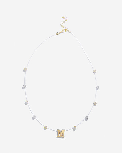 Foto Colar Fio Invisível Inicial Luiza - Personalizado