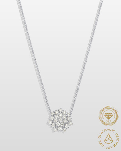 Foto Colar Celine Moissanite - 2,0 mm - 0.66ct Prata 925