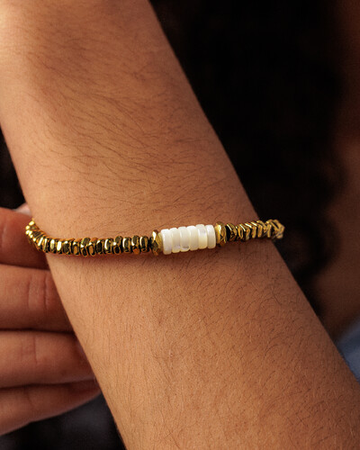 Foto Pulseira Discos Serene Hematitas