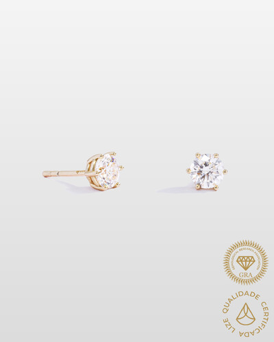 Foto Brinco Glitz - Moissanite 5 mm - 1ct - Prata 925