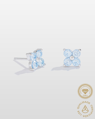 Foto Brinco Moissanite Noelle - 0.1ct - 0,6 mm -Prata 925