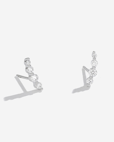 Foto Brinco Ear Cuff Jolie - Moissanite 2 mm - 0.3ct - Prata 925