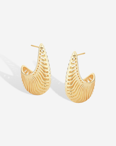 Foto Brinco Argola Texturizada Trama