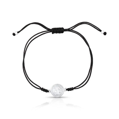 Foto Pulseira Fio Encerado São Bento - Prata 925