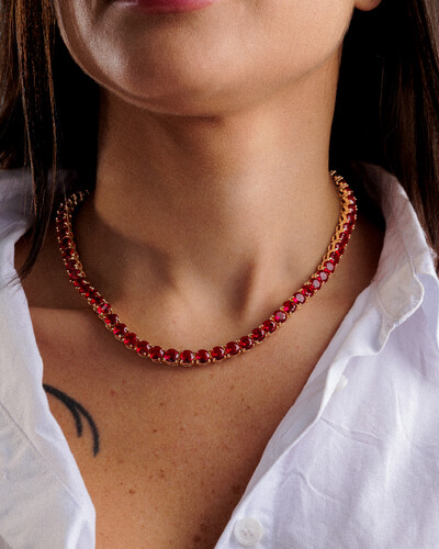 Foto Colar Riviera Colors Gold - 6mm - 4 garras - 40cm
