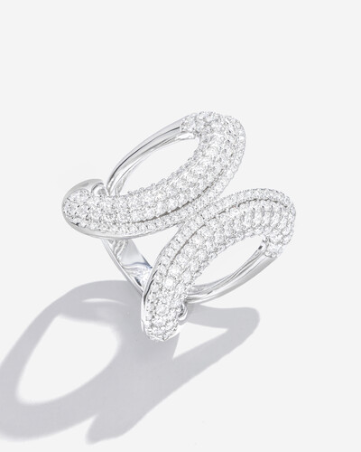 Foto Anel Glam Infinity - Moissanite - 1,5 mm- 2.12ct - Prata 925
