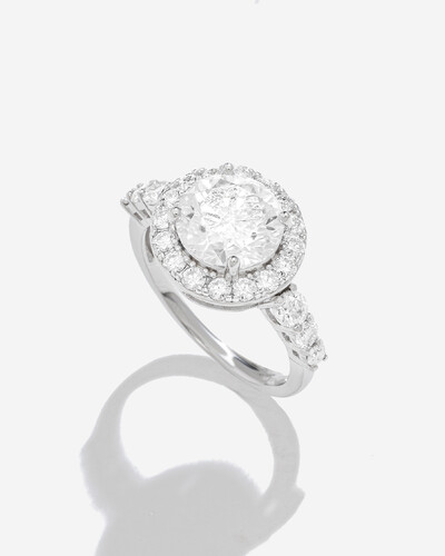 Foto Anel Moissanite Luxo Max- Moissanite - 4.0ct - Prata 925