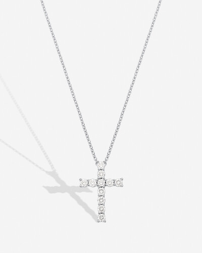 Foto Colar Cruz Moissanite - 2,5mmn - 0.69ct - Prata 925