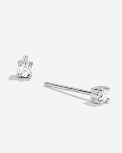 Foto Brinco Moissanite Kai - Moissanite 0.2ct - 3 mm - Prata 925