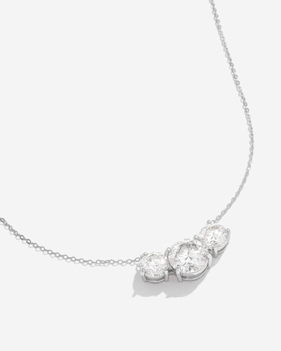 Foto Colar Nivia Moissanite 11mm/ 8mm - 5.0ct - Prata 925