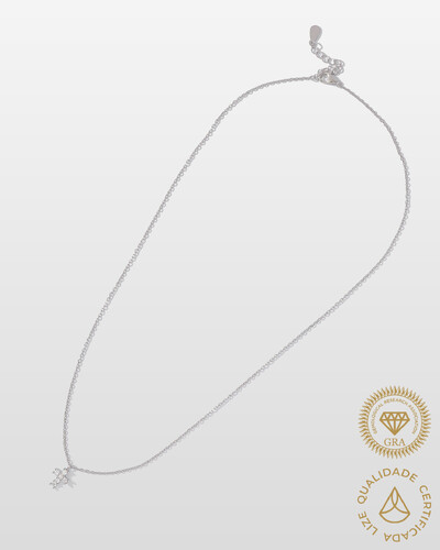 Foto Colar Cruz Moissanite 1,9mm- 0.18ct- Prata 925